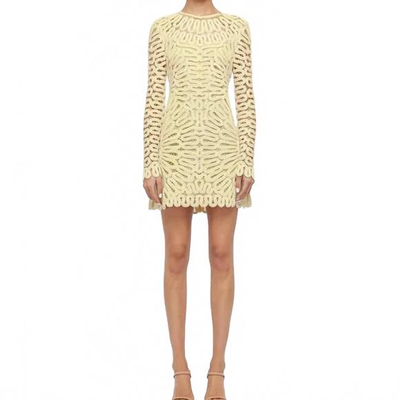 chinese dress ladies Irisa Lace Midi Dress  SIMKHAI